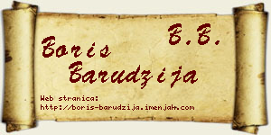 Boris Barudžija vizit kartica